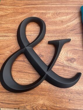 Black Ampersand Wall Accent - Decorative Home Wall Decor